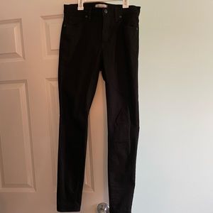 Madewell 9” High Rise Black Skinny Jeans